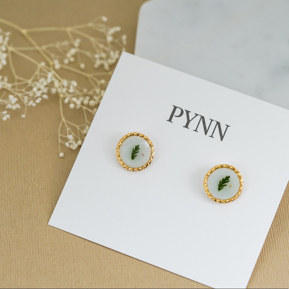 Botanical handmade earrings, real flowers earrings